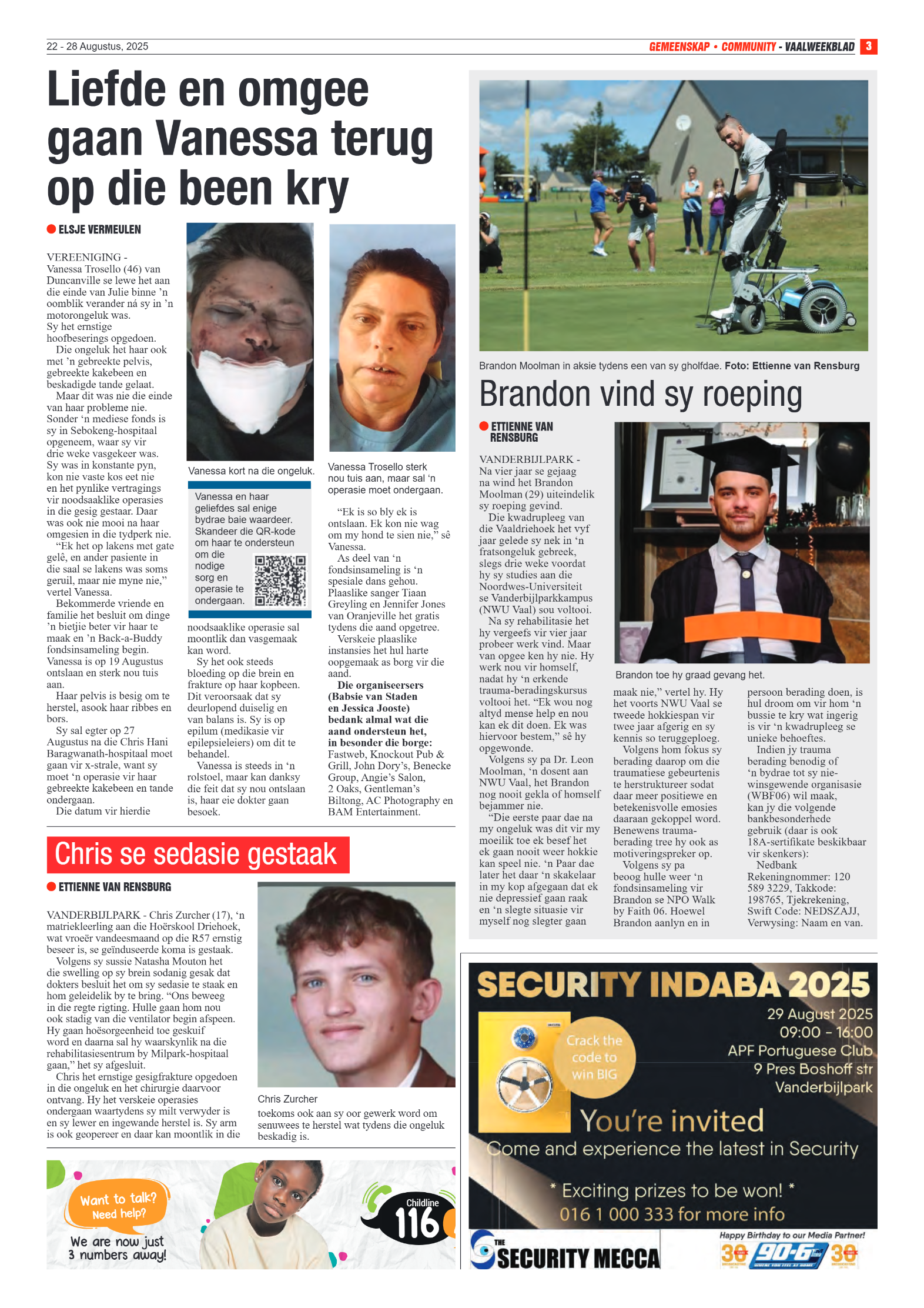Vaalweekblad 22 – 28 Augustus, 2025 page 3