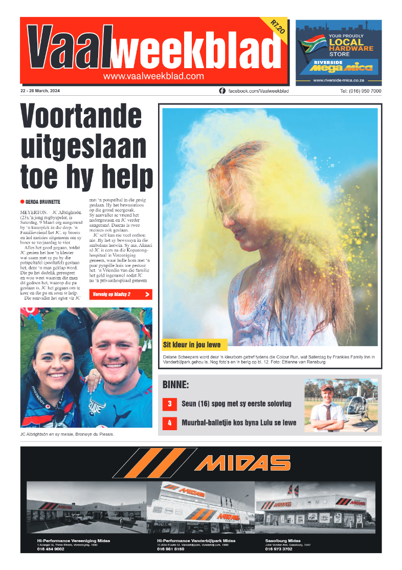 Vaalweekblad 22 – 28 March, 2024 page 1