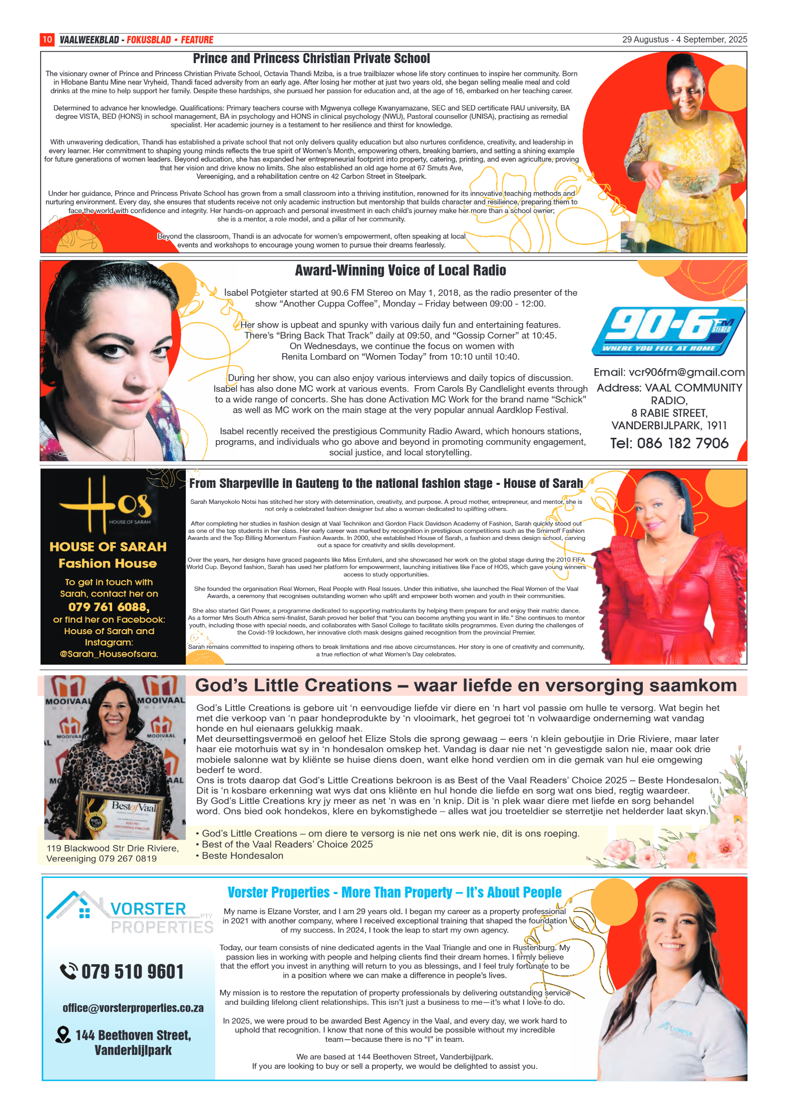 Vaalweekblad 29 Augustus – 4 September, 2025 page 10