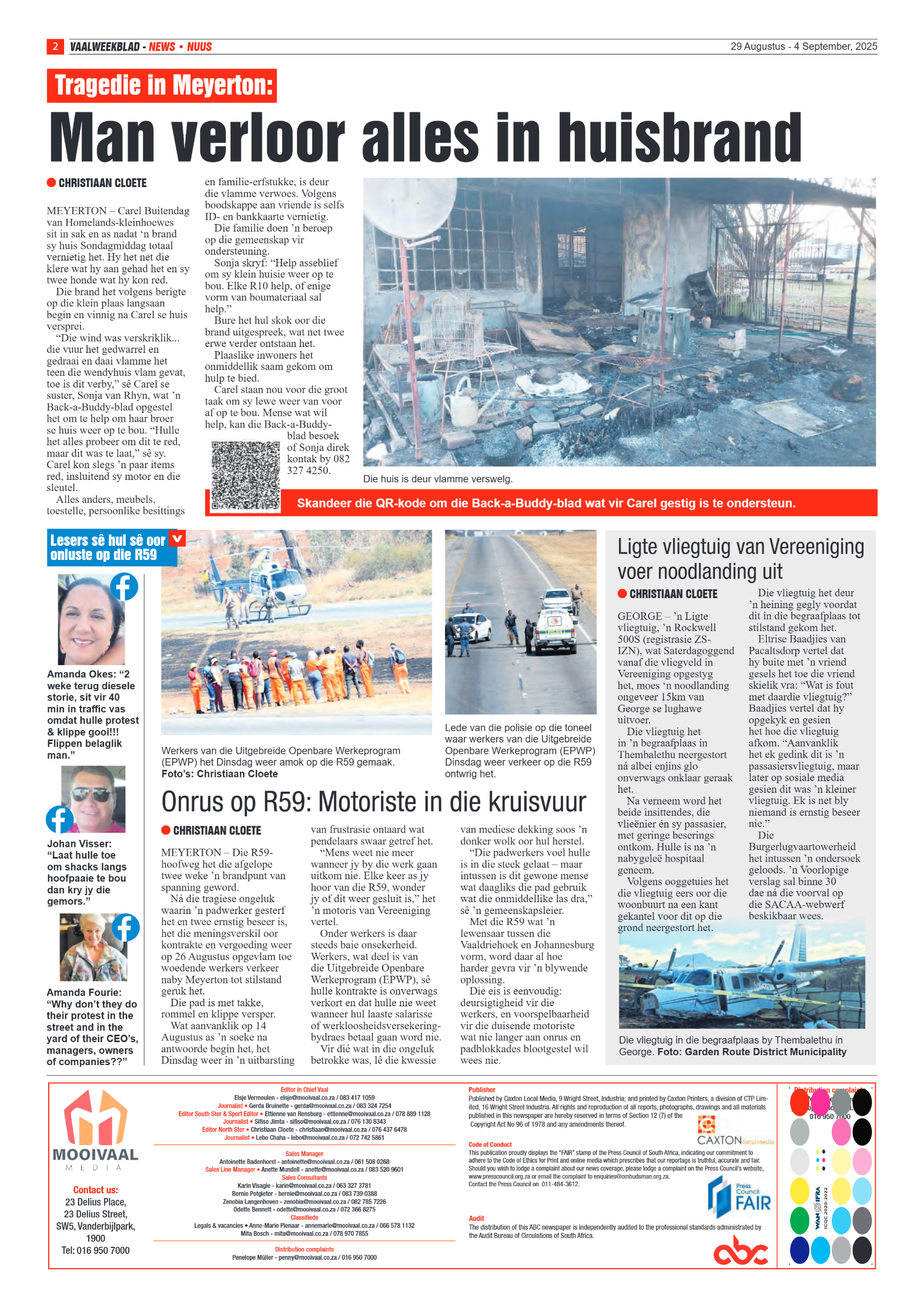Vaalweekblad 29 Augustus – 4 September, 2025 page 2