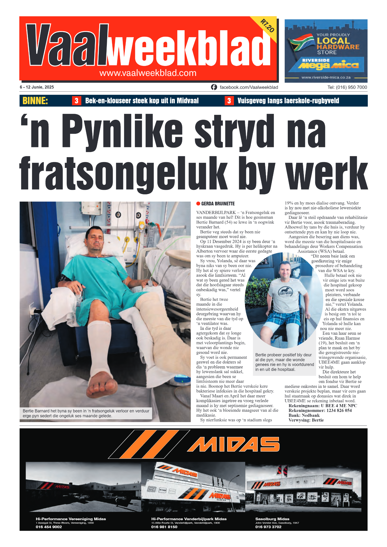 Vaalweekblad 6 – 12 Junie, 2025 page 1