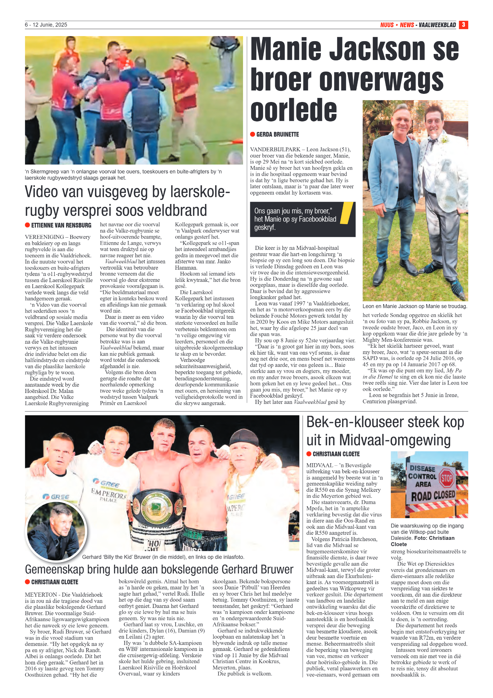 Vaalweekblad 6 – 12 Junie, 2025 page 3