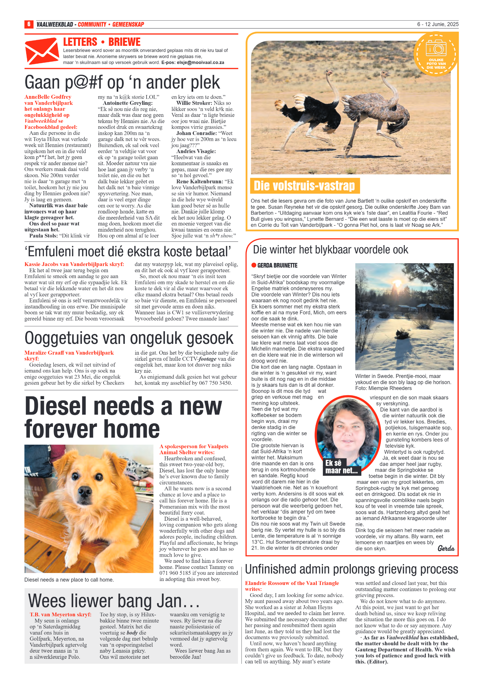 Vaalweekblad 6 – 12 Junie, 2025 page 6