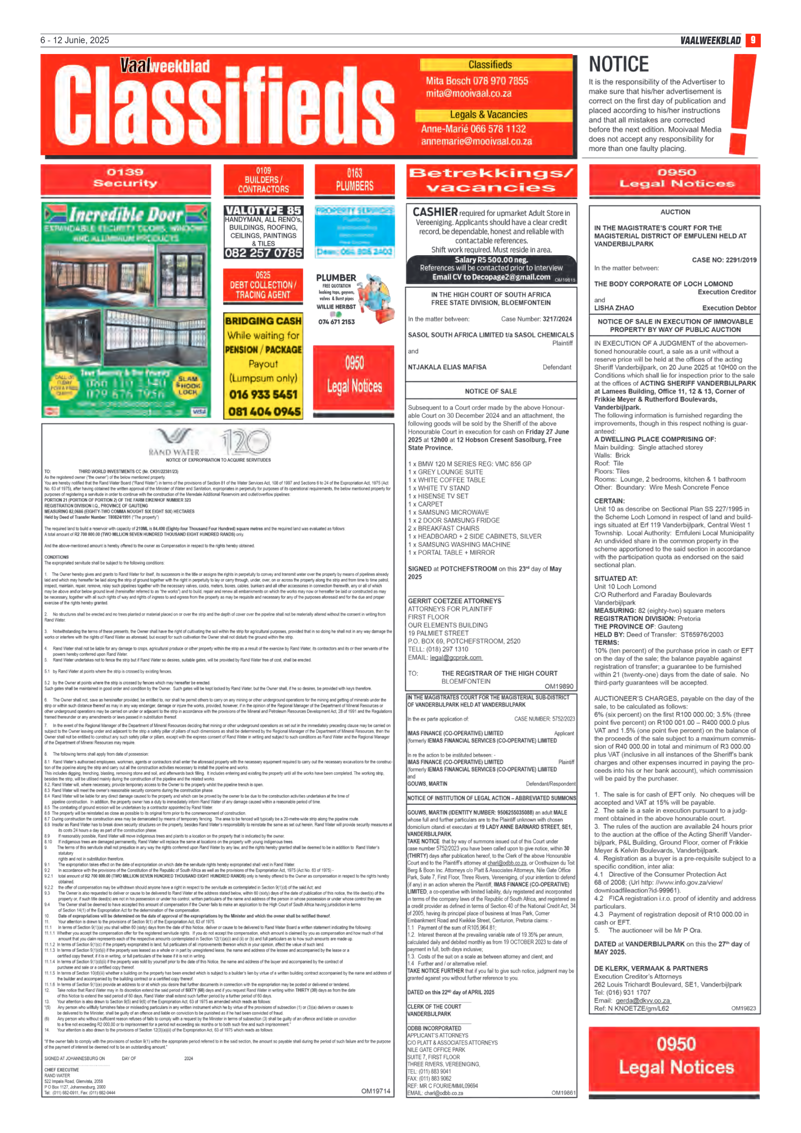 Vaalweekblad 6 – 12 Junie, 2025 page 9